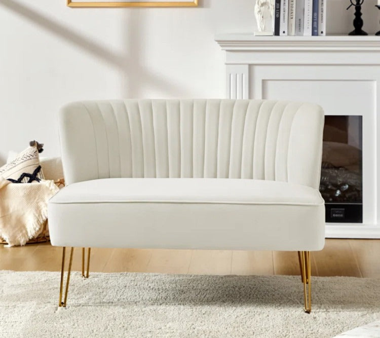 White Love Seat Couch